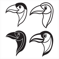 Naklejka premium An Iconic and Exotic Toucan, a Rainforest-dweller with an Oversized-bill and Distinctive, Vibrant Plumage, a Colorful and Bold Tropical Bird