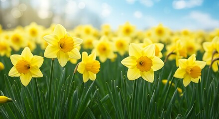 Obraz premium Sunlit Daffodil Dreams