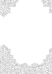 Elegant Gray Mandala Frame Design for Invitations and Cards