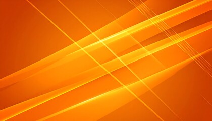 Dynamic arrangement of luminous lines on a vibrant orange canvas