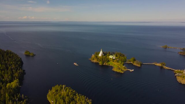 Nikolsky hermitage. Valaam Island. Lake Ladoga. Russia.