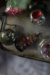 Vintage ussr glass christmas tree decorations