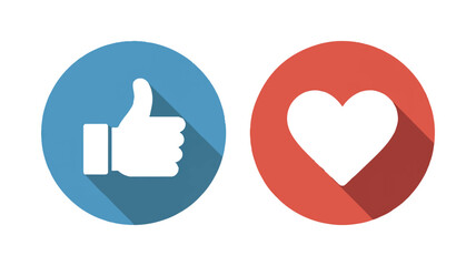 A flat design illustration of two social media icons in an oval shape.