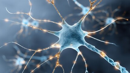 Artistic representation of neurons showcasing various sizes, family traits,