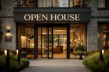 Elegant Open House Entrance with Welcoming Atmosphere and Modern Design