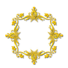 Vintage Ornamental Frame – Elegant gold Vector Border on a white background. SVG