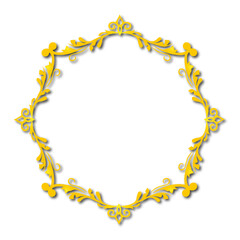 Vintage Ornamental Frame – Elegant gold Vector Border on a white background. SVG