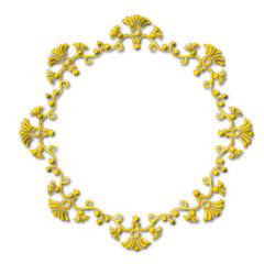 Vintage Ornamental Frame – Elegant gold Vector Border on a white background. SVG