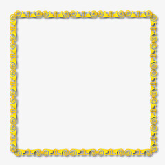 Vintage Ornamental Frame &ndash; Elegant gold Vector Border on a white background. SVG