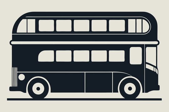 Classic double decker bus vintage transportation london icon city vehicle retro style