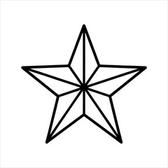 Obraz premium Star, tattoo, super icon vector