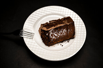 Chocolate cake on a plate