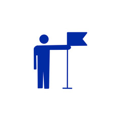 Person holding flag icon / 旗を持つ人のアイコン	