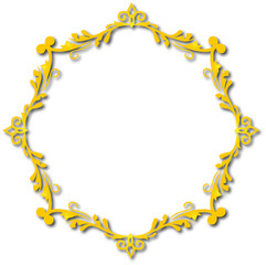Gold Frame – Elegant gold  Border on a transparent background. PNG, 300 DPI