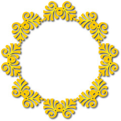 Gold Frame – Elegant gold  Border on a transparent background. PNG, 300 DPI