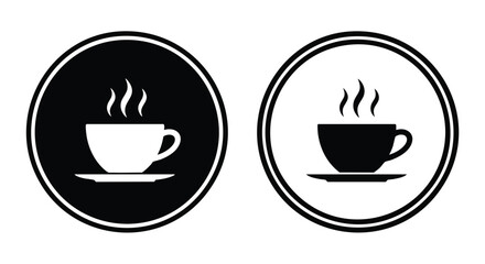 Enjoy a hot cup of coffee or tea with these icons, perfect for menus and cafe designs