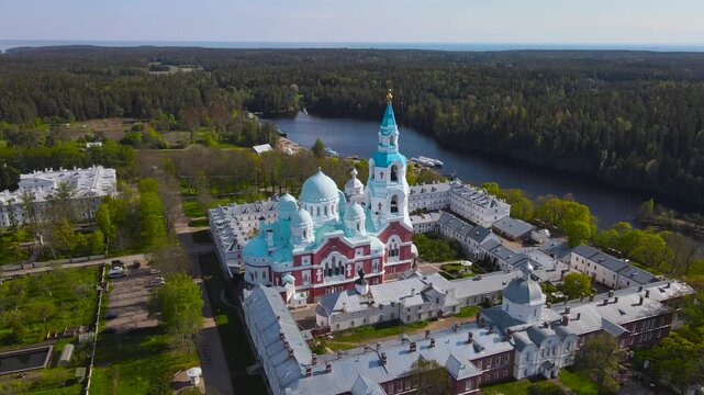 Spaso-Preobrazhensky Monastery. Valaam Island. Lake Ladoga. Russia.