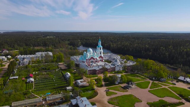 Spaso-Preobrazhensky Monastery. Valaam Island. Lake Ladoga. Russia.