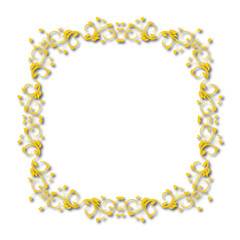 Gold Frame – Elegant gold  Border on a white background. JPG, 300 DPI