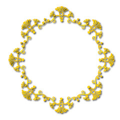 Gold Frame – Elegant gold  Border on a white background. JPG, 300 DPI