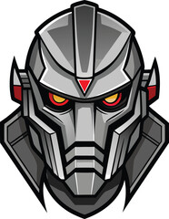 Robot-style metallic mask