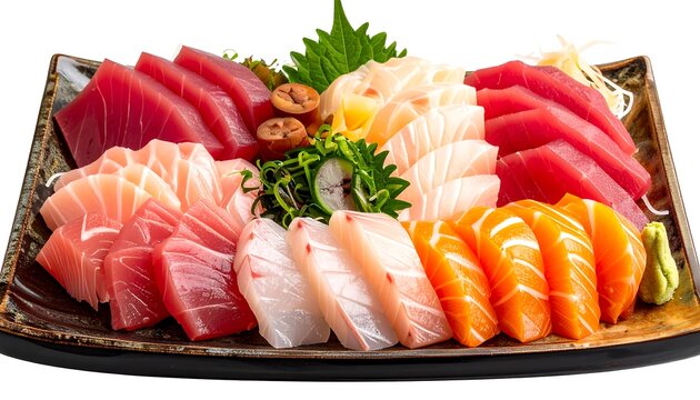 Assorted fresh fish sashimi platter