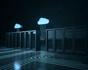 Cloud Computing and Servers

Data Server Room with Cloud Network

Futuristic Cloud Technology Infrastructure

Modern Data Center with Blue Light

Digital Network and Cloud Computing

