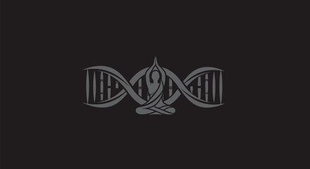 Symbolic fusion of meditation and DNA helix structure.