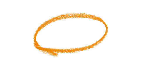 Energetic golden orange circle scribbled spontaneously against a dark backdrop abstract digital art