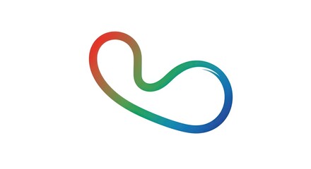 Abstract Colorful Gradient Curve Design