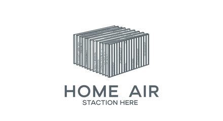 Modern geometric logo for home air conditioning company.