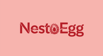 Creative NestEgg logo design with stylized nest and egg icon.