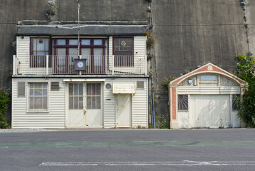 Seafront buildings on promenade road, Brighton, East Sussex, England