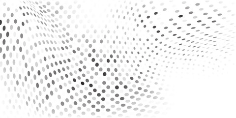 Vector mesh halftone gradient texture. Vanishing polka dot background art