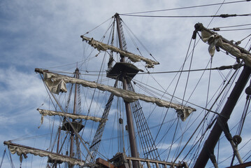 Square rigged Spanish Galleon