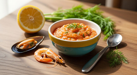 Creative Baby Food Purees from Fresh Seafood

