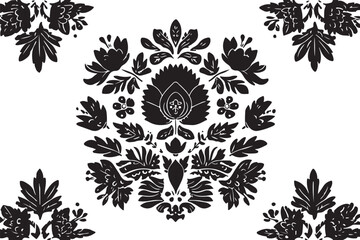 Fototapeta premium Elegant Floral Mandala Frame Laser Cut Bundle 