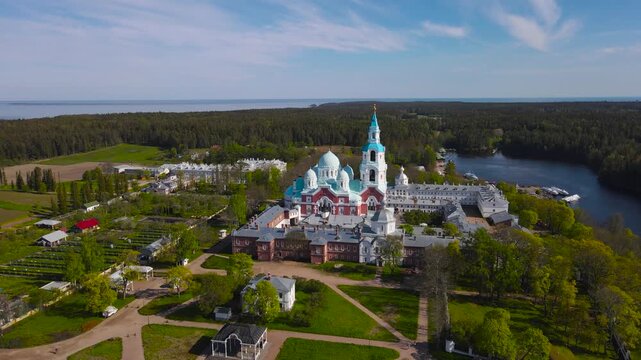 Spaso-Preobrazhensky Monastery. Valaam Island. Lake Ladoga. Russia.