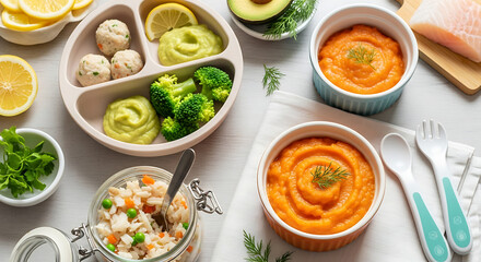 Creative Baby Food Purees from Fresh Seafood

