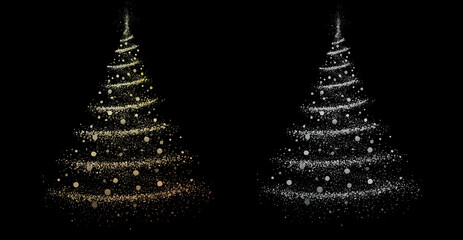 Christmas decoration png showing and fir branches, stylized tree, holiday celebration, and seasonal festive graphics