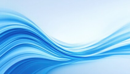 Fototapeta premium Dynamic Blue Waves Abstract Flowing Motion Background Design.
