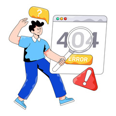 A creative design vector of website error