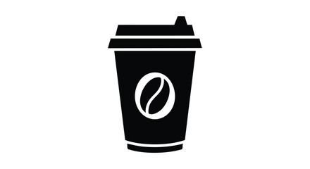 Grab a coffee to go with this sleek coffee cup icon, perfect for branding your cafe or coffee shop