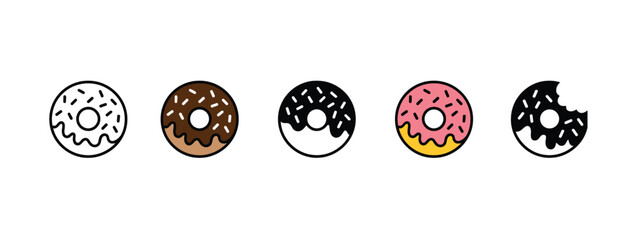 Donuts icon vector. dessert symbol. vector illustration.