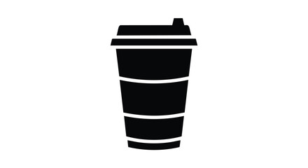 Grab a refreshing drink on the go with this simple cup icon for your next project or design work now
