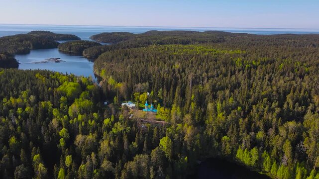 Gethsemane hermitage.  Valaam Island. Lake Ladoga. Russia. 