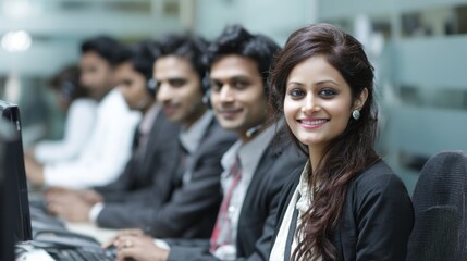 Professional Business Team Working in a Modern Office Environment