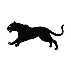 silhouette of a leopard