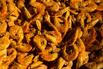 Dried shrimp at a stall in the San Juan market in Mexico City.