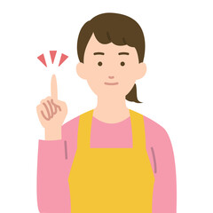 保育士の指差しイラスト